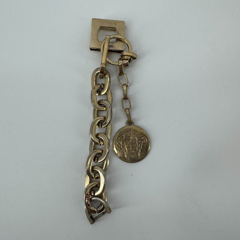 Versace Gold Tone Chain Hardware with Medusa Logo – Bag Part Repair Replacement